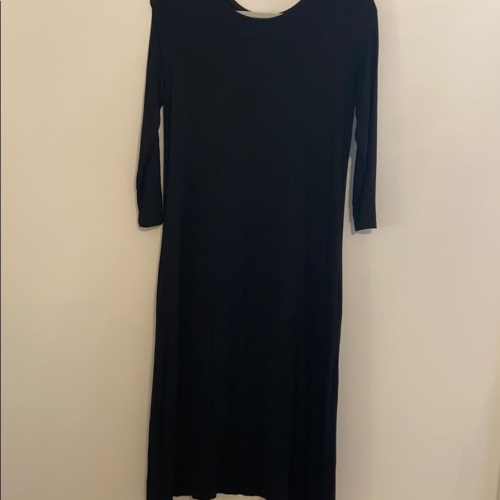 Black midi dress